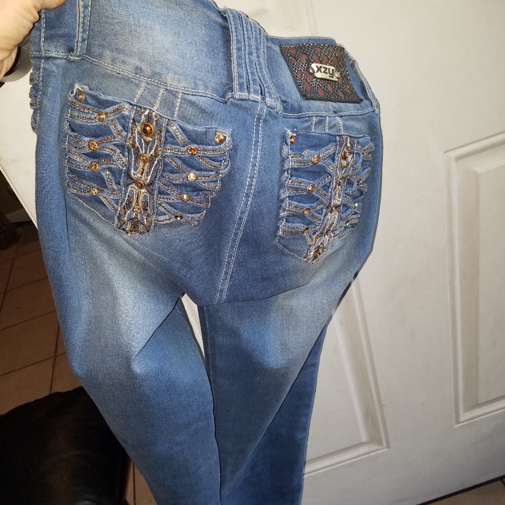 NEW" Butt lift Columbian stretch Jean's 26